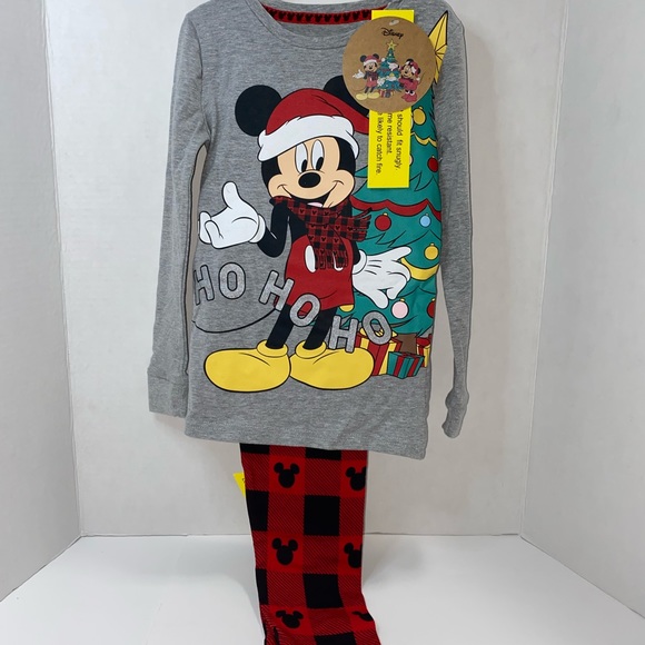NWT Mickey Mouse Christmas Pajama For 2 Pieces New - Picture 2 of 8
